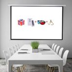 TONZO™ Wall Mount Auto Lock Projector Screen 6ft X 8ft
